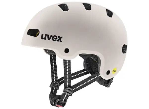 Uvex Kid 4 Style Mips Kinderhelm Warm Grey Matt