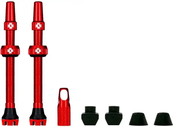 Muc-Off Tubeless Presta Ventil KIT V2, 2 Stück, Rot.