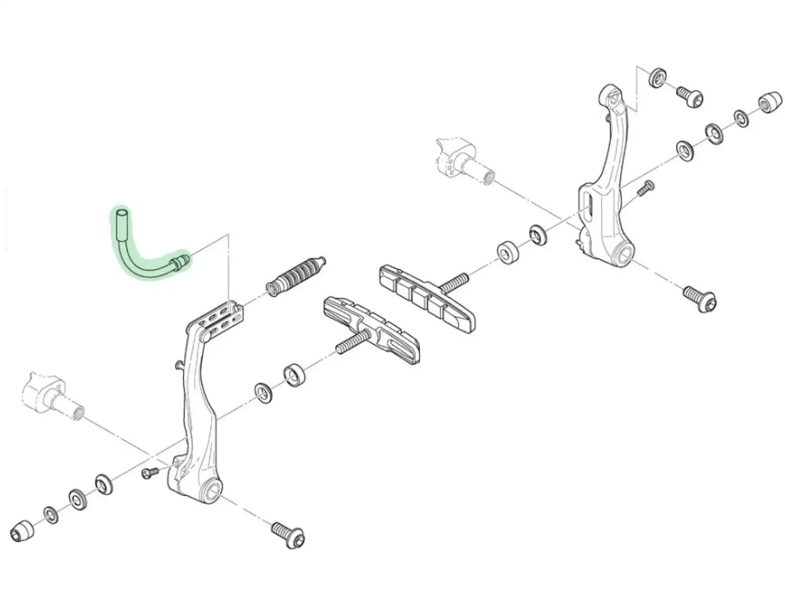 Shimano Zugführungsrohr für Felgenbremsen 135°