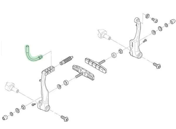 Shimano Zugführungsrohr für Felgenbremsen 135°
