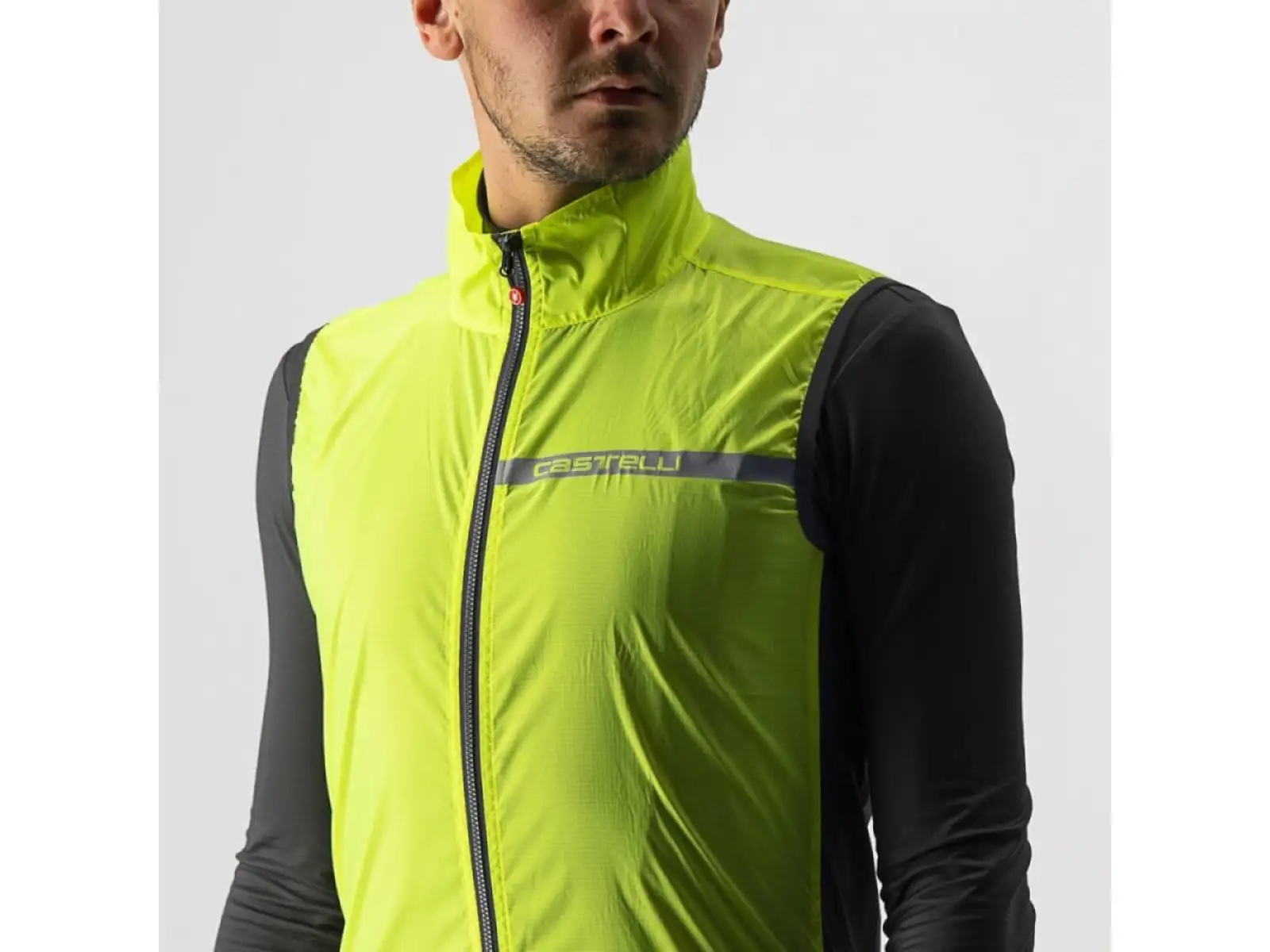 Castelli Squadra Stretch Herrenweste yellow fluo/dark gray