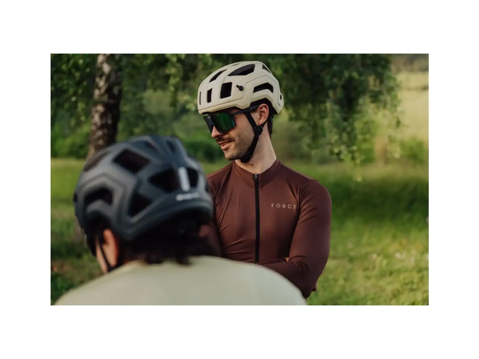 Force Plain Herren-Trikot Langarm braun