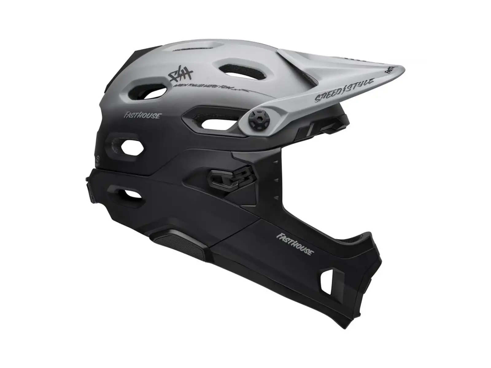 Bell Super DH Spherical Helm Mat Gray/Black Fasthouse