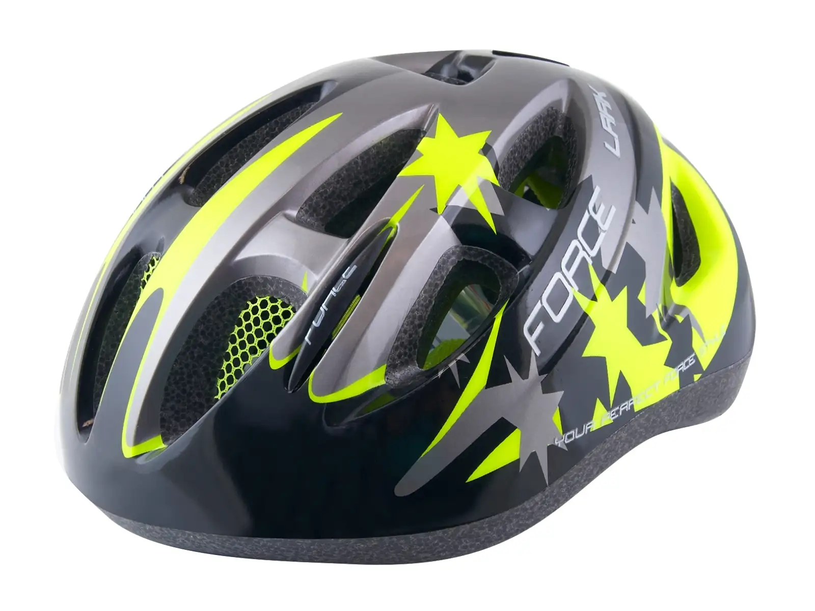 Force Lark Kinderhelm Schwarz/Fluo