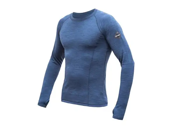 Sensor Merino Bold Herren Langarmshirt Cool Blue