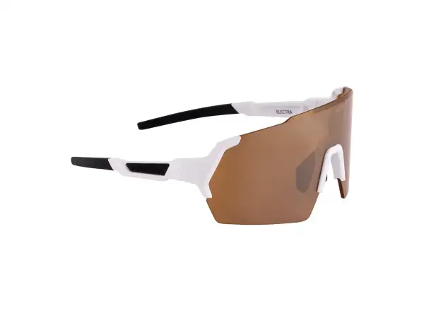 Force Electra Brille Weiß/Braun mit verspiegelten Gläsern
