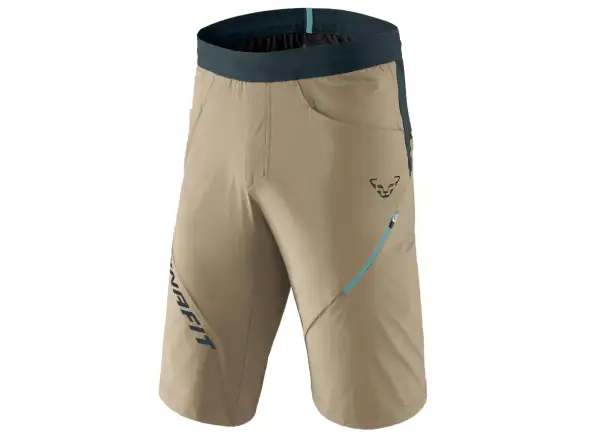 Die Herren-Dynafit Transalper Hybrid Shorts in Rock-Khaki.