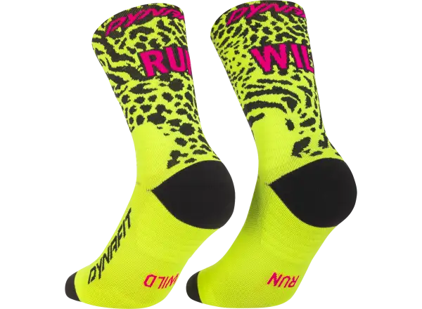 Dynafit Run Wild Crew Laufsocken Black Out/Ultra Yellow