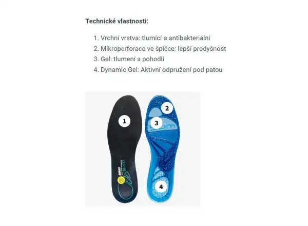 Sidas Dämpfungsgel Slim Einlegesohlen für Schuhe 1 Paar