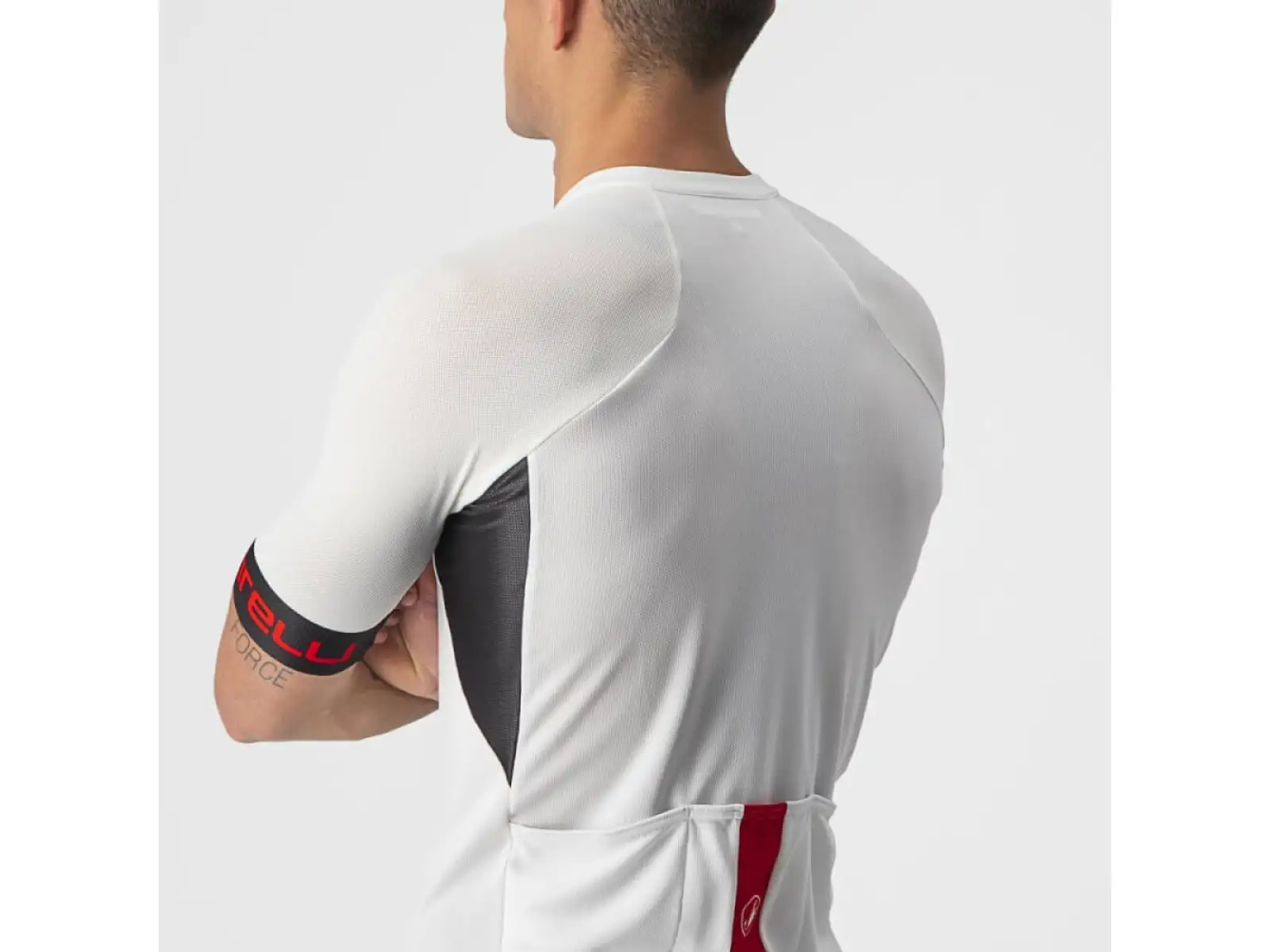 Castelli Entrata VI Herren Kurzarmtrikot elfenbein/hellschwarz/rot