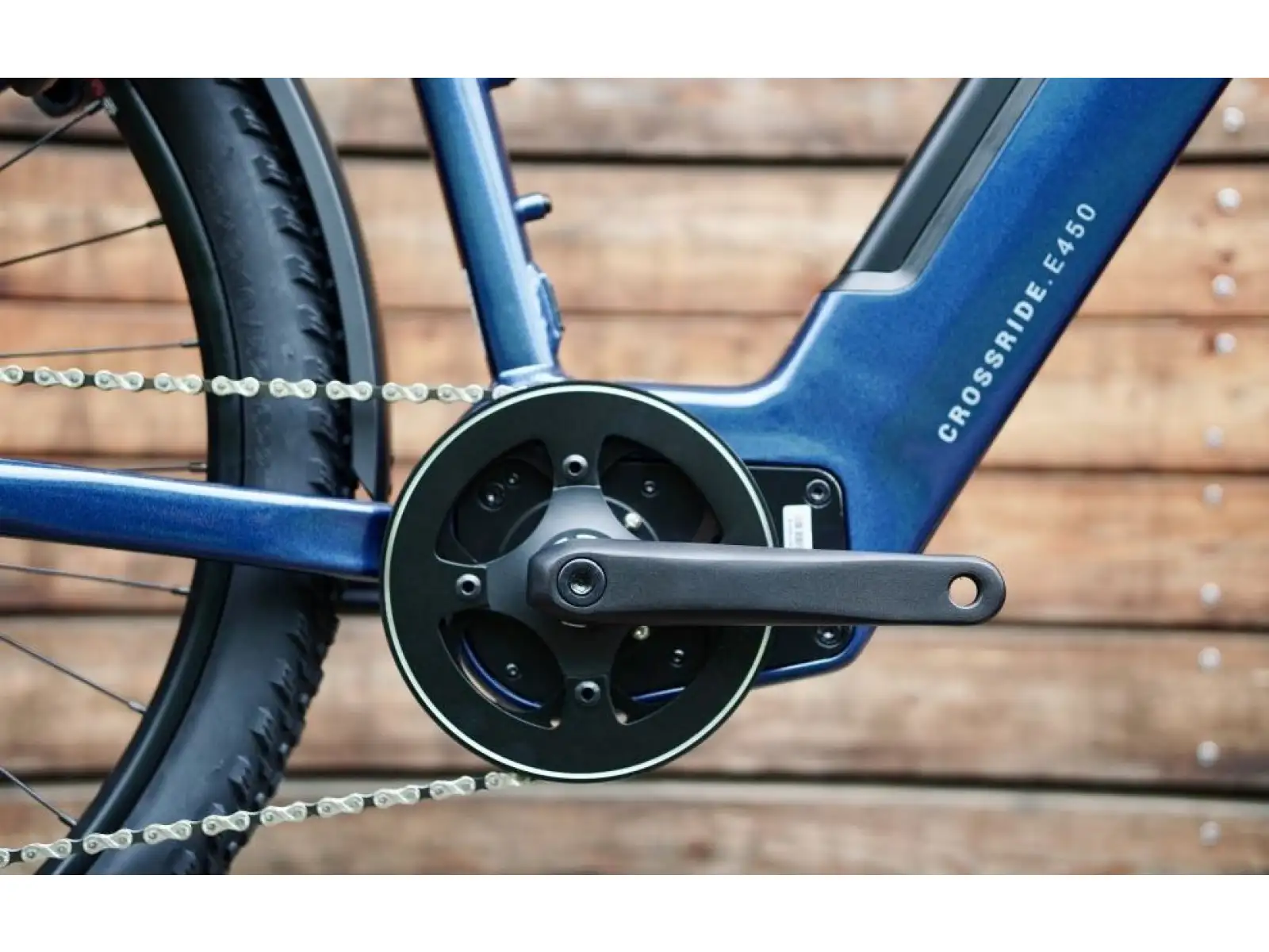 Rock Machine Crossride e450 Cross E-Bike Gloss Metallic Navy/Silver