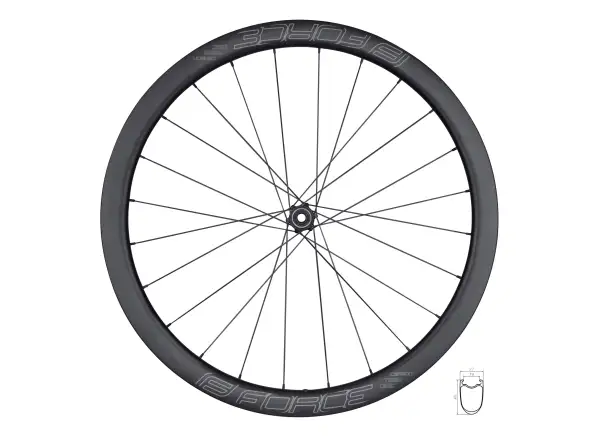 Force Team SP Carbon Disc XDR road wheel 12x142 mm, 40 mm rear