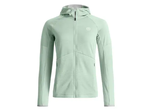 Ortovox Fleece Light Grid Hoody Damen-Sweatshirt Green Acid
