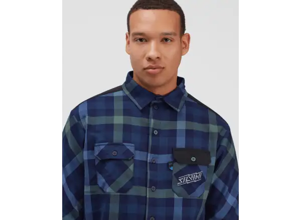 Silvini Farini Herrenhemd Navy/Garden