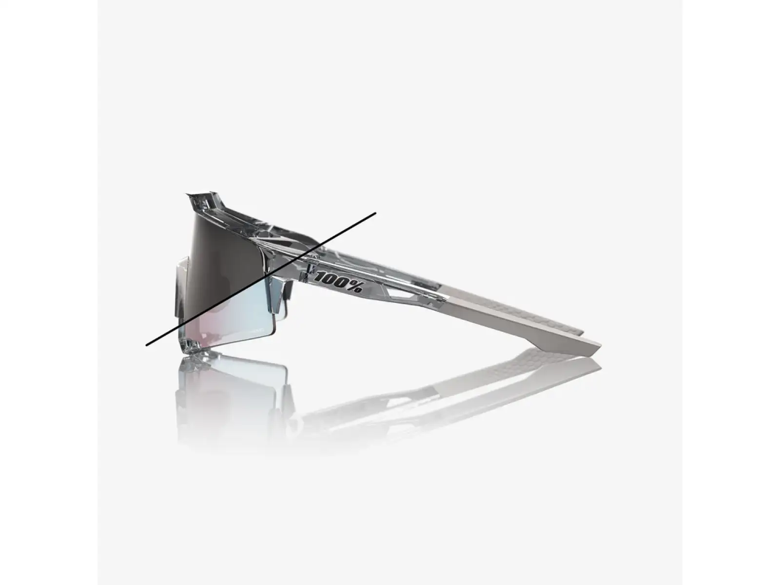 100% Speedcraft Sonnenbrille – Translucent Grey mit Rose Gold Mirror Photochromic