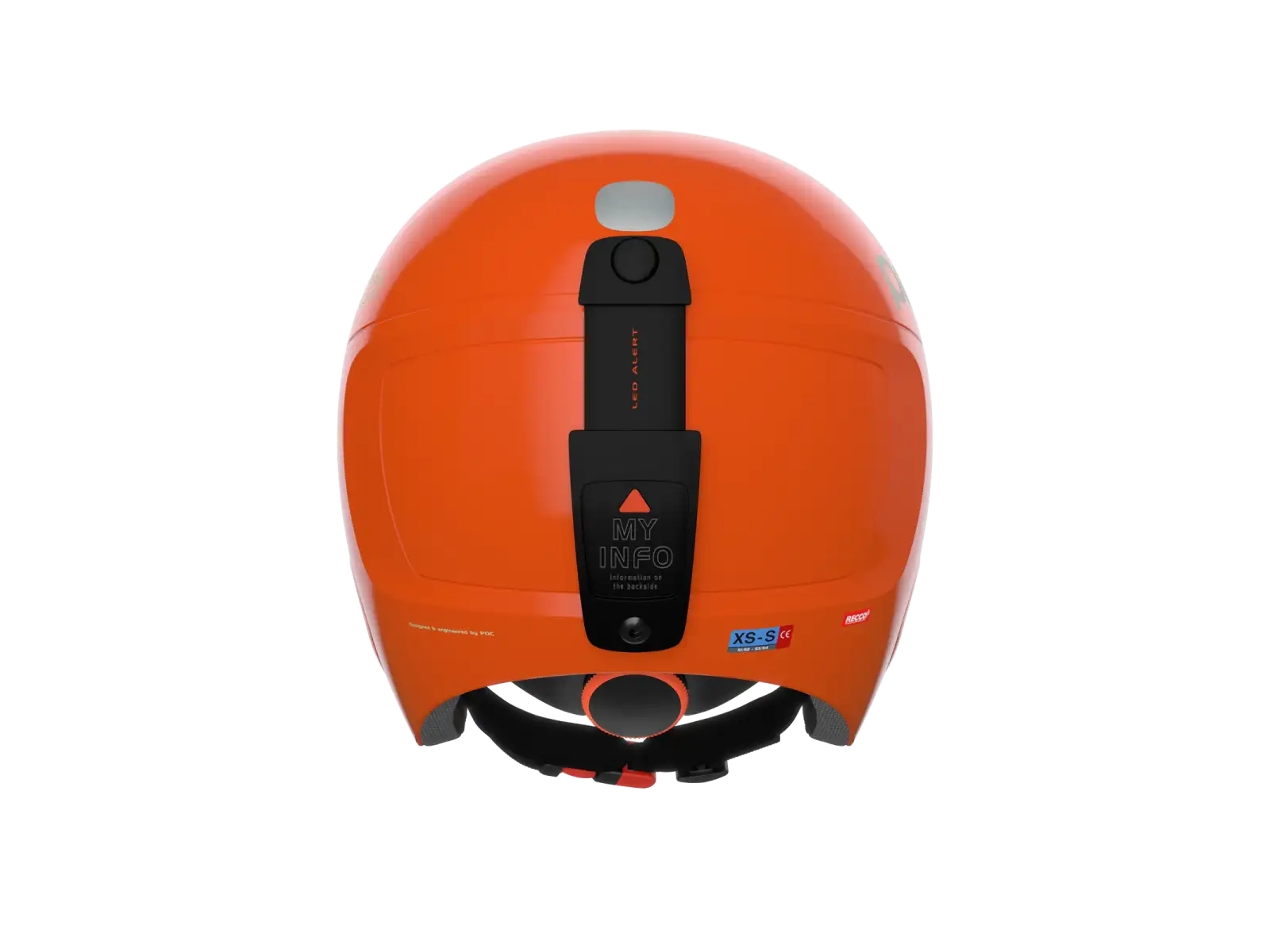 POC POCito Skull Kinder Skihelm fluoreszierendes Orange, verstellbar, Einheitsgröße.