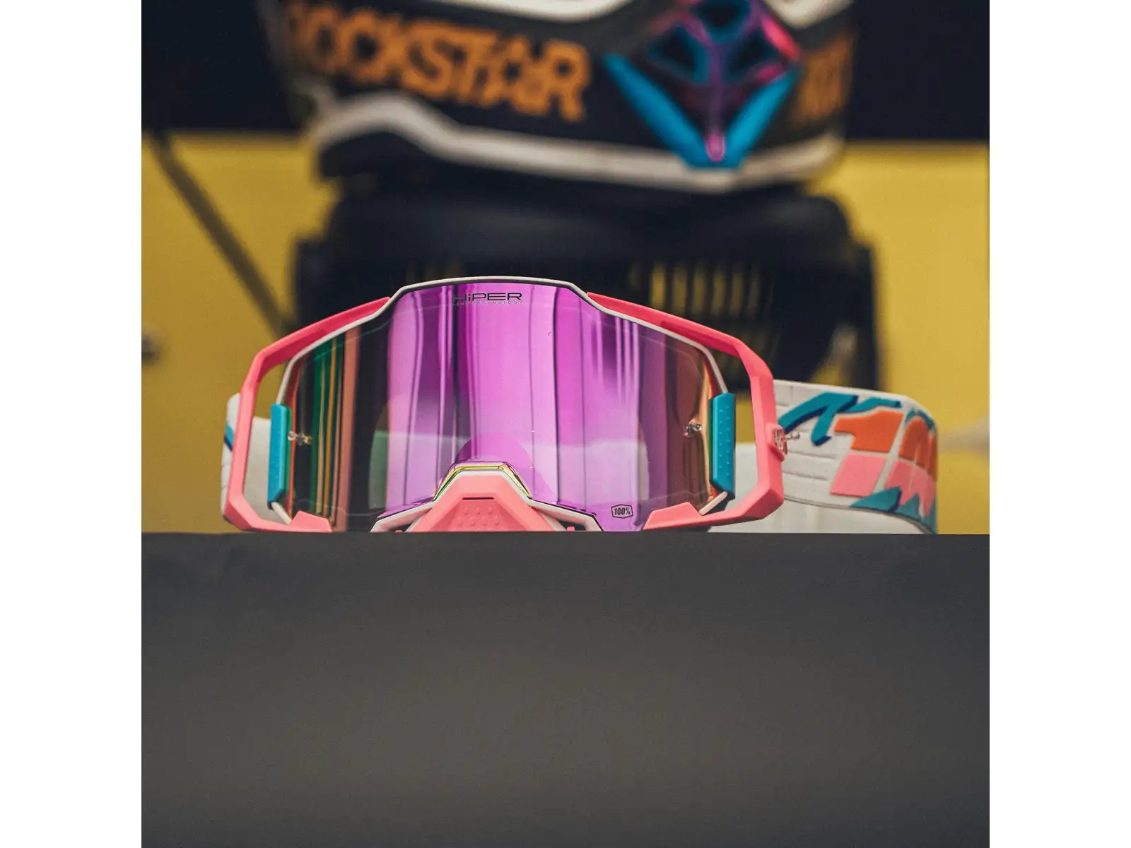 100% Armega Downhill-Brille Lefreak/ HiPER Pink Mirror