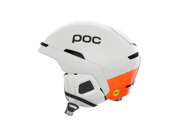 POC Obex MIPS Skihelm Hydrogen White/Fluorescent Orange