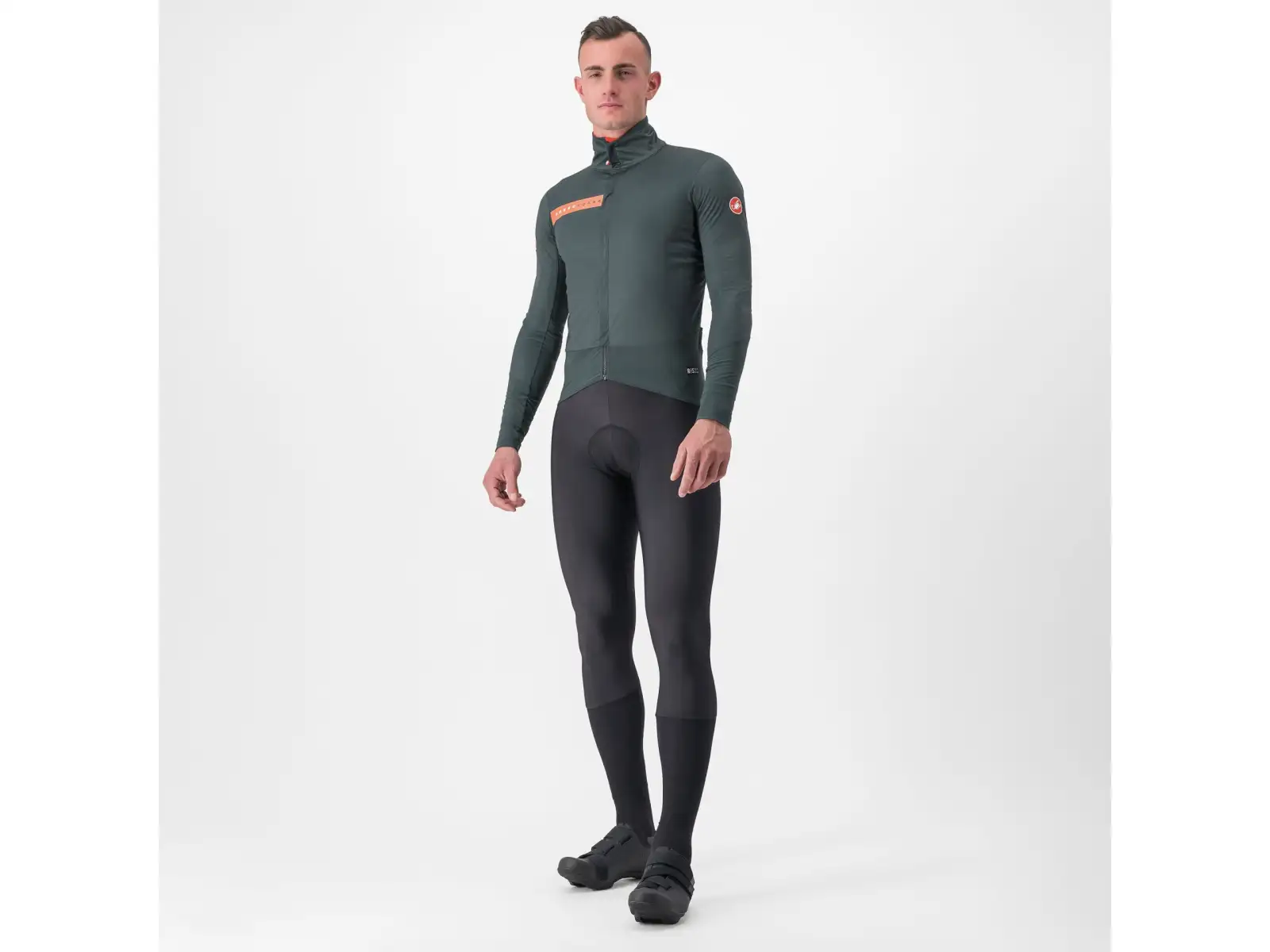 Castelli Beta RoS Herrenjacke Rover Green/Red Orange