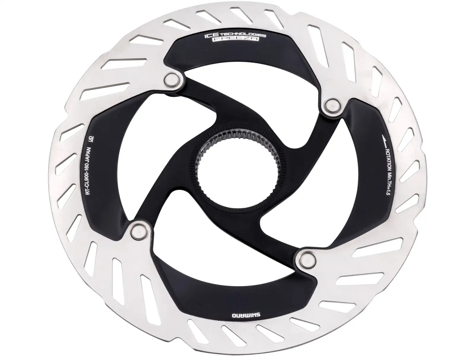 Shimano RT-CL900 Bremsscheibe 203 mm, Center Lock, Ice Tech, Außen-Lockring
