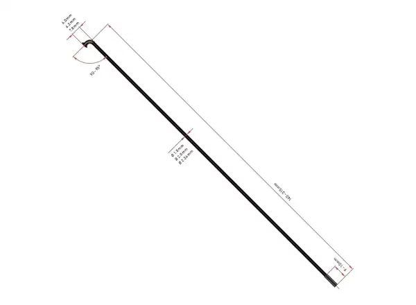 DT Swiss Champion Speiche Schwarz 2,34 mm