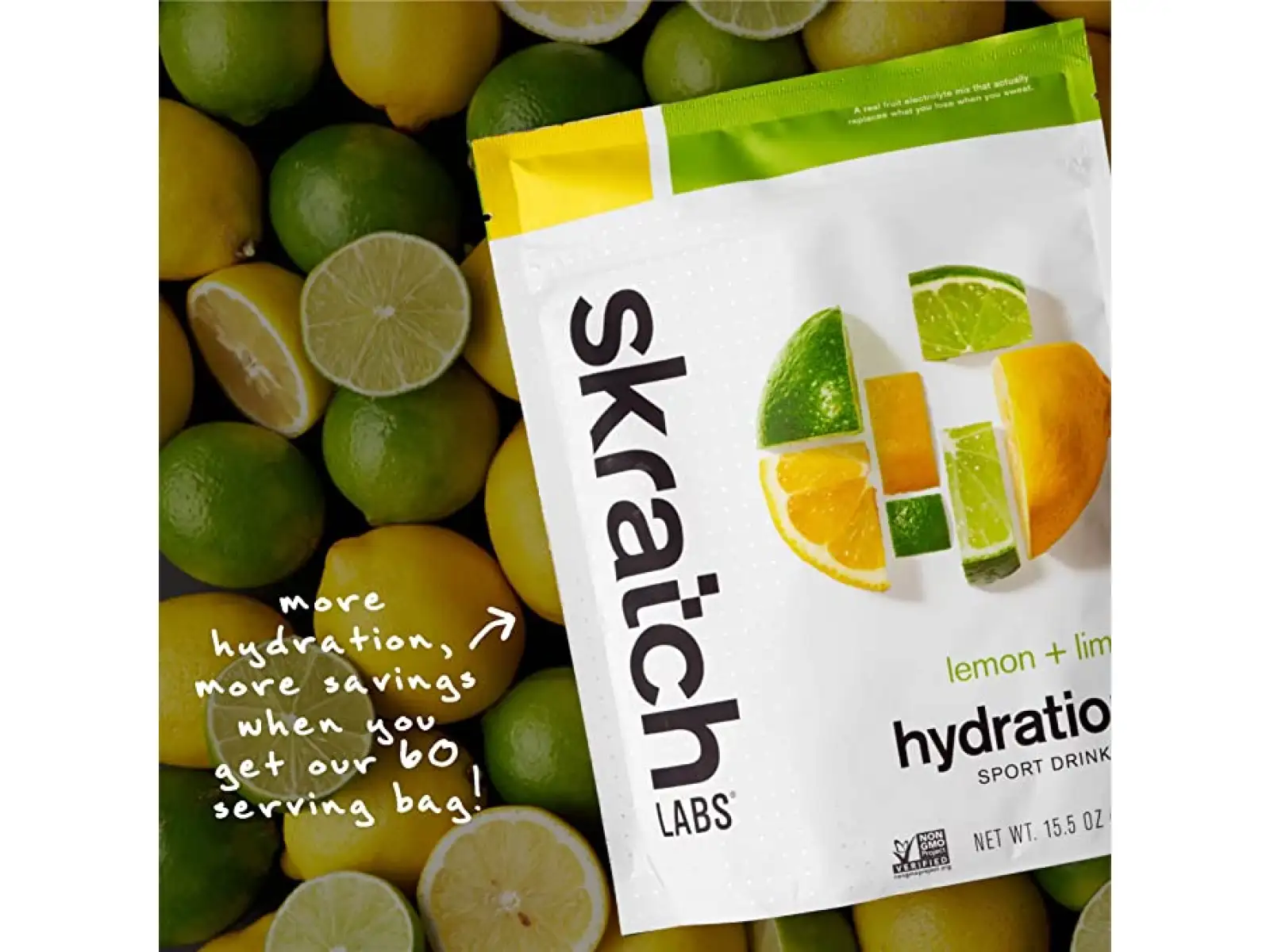 Skratch Labs Hydration Sport Drink Mix isotonisches Getränkepulver 1320 g Zitrone/Limette