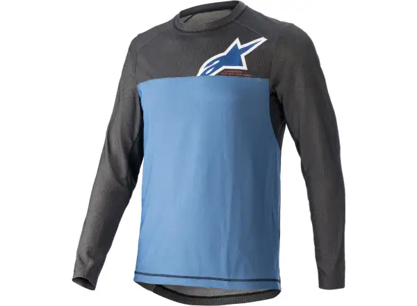Alpinestars ALPS 8.0 L/S Herren-Trikot Langarm Mittelblau/Schwarz Koralle