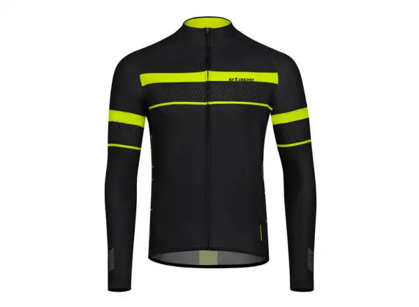 Etape Comfort 2.0 Herren-Trikot langarm schwarz/gelb fluo