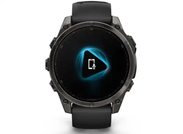 Garmin fenix 8 - 47 mm AMOLED Saphir Smartwatch Carbon Grey DLC Titan Schwarz/Grau