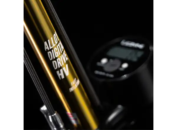 Lezyne 18K Digital Drive Werkstattpumpe GOLD/BLACK