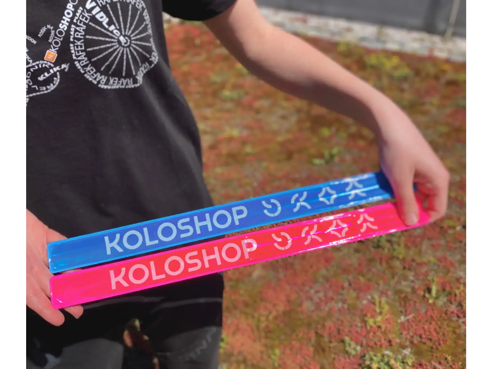 Koloshop Gürtel 40 cm reflektierend rosa