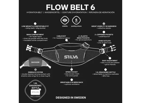 Silva Flow 6 Hüfttasche schwarz