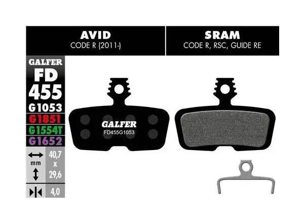 Galfer FD455 Standard G1053 Bremsbeläge für Avid/Sram