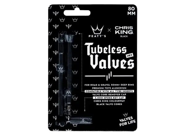 Peatys X Chris King MK2 Tubeless Ventile 80 mm