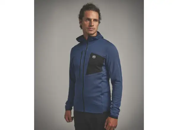 Ortovox Fleece Grid Hoody Herren-Sweatshirt Black Raven