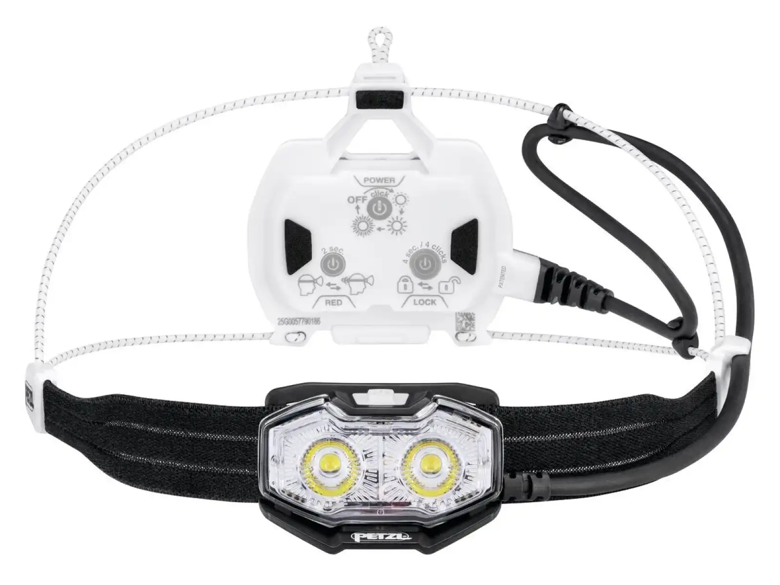Petzl Nao LT Stirnlampe schwarz-weiß