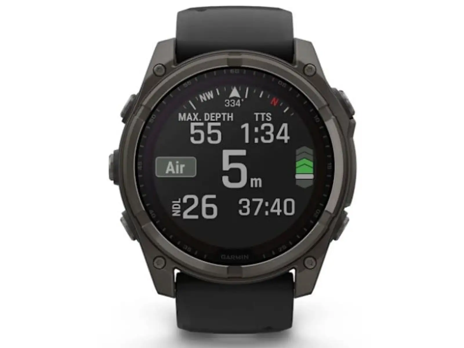 Garmin fenix 8 - 51 mm Solar Sapphire Smartwatch Carbon DLC Titanium Schwarz/ Kieselgrau