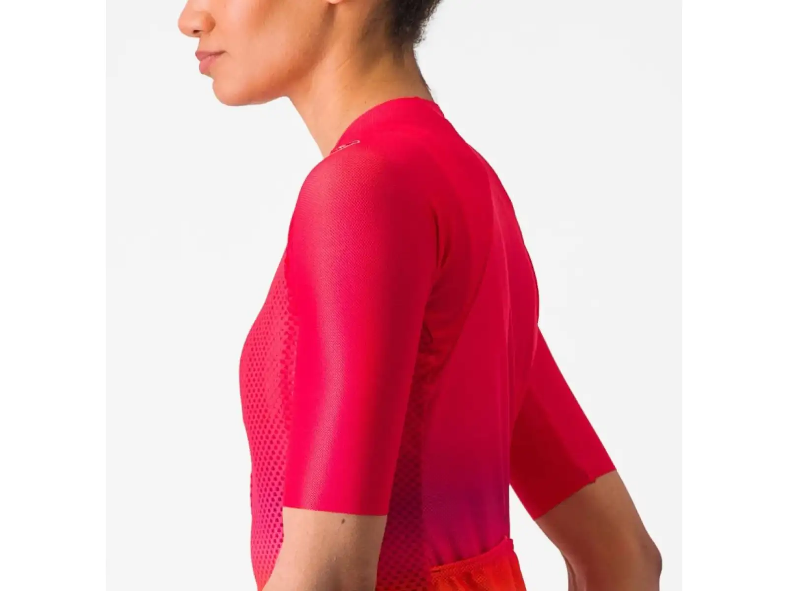 Castelli Climbers 4.0 Damen Radtrikot mit kurzen Ärmeln Hibiskus.