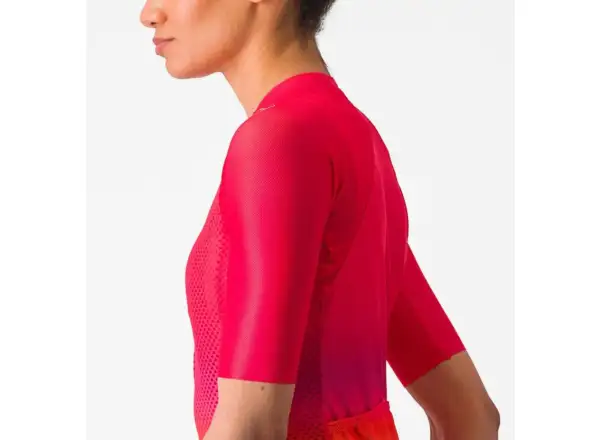 Castelli Climbers 4.0 Damen Radtrikot mit kurzen Ärmeln Hibiskus.
