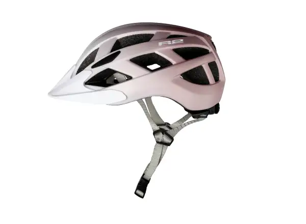 R2 Lumen Fahrradhelm weiß/puderrosa