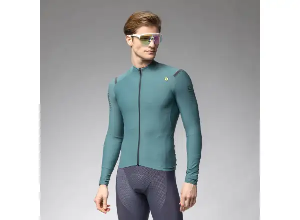 Alé R-EV1 Warm Race Herren-Trikot warm langarm Pier grün