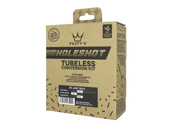 Peatys Holeshot Tubeless Umbau-Kit für XC und Trail - Band 25 mm.