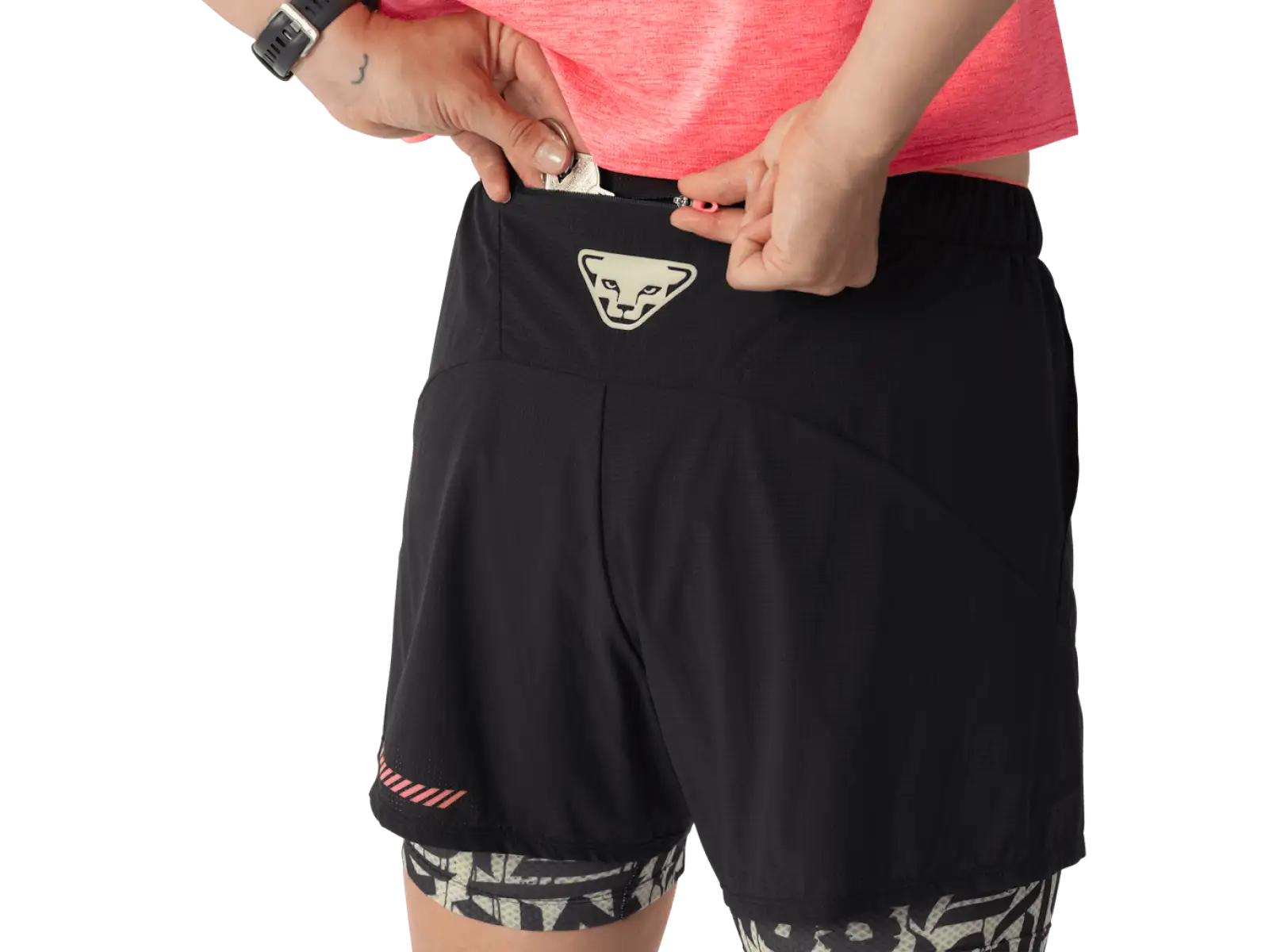 Dynafit Trail 2v1 Damen Laufshorts Black Out/Overcast