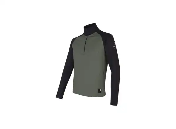 Sensor Coolmax Thermo Herren-Sweatshirt Olive Green/schwarz