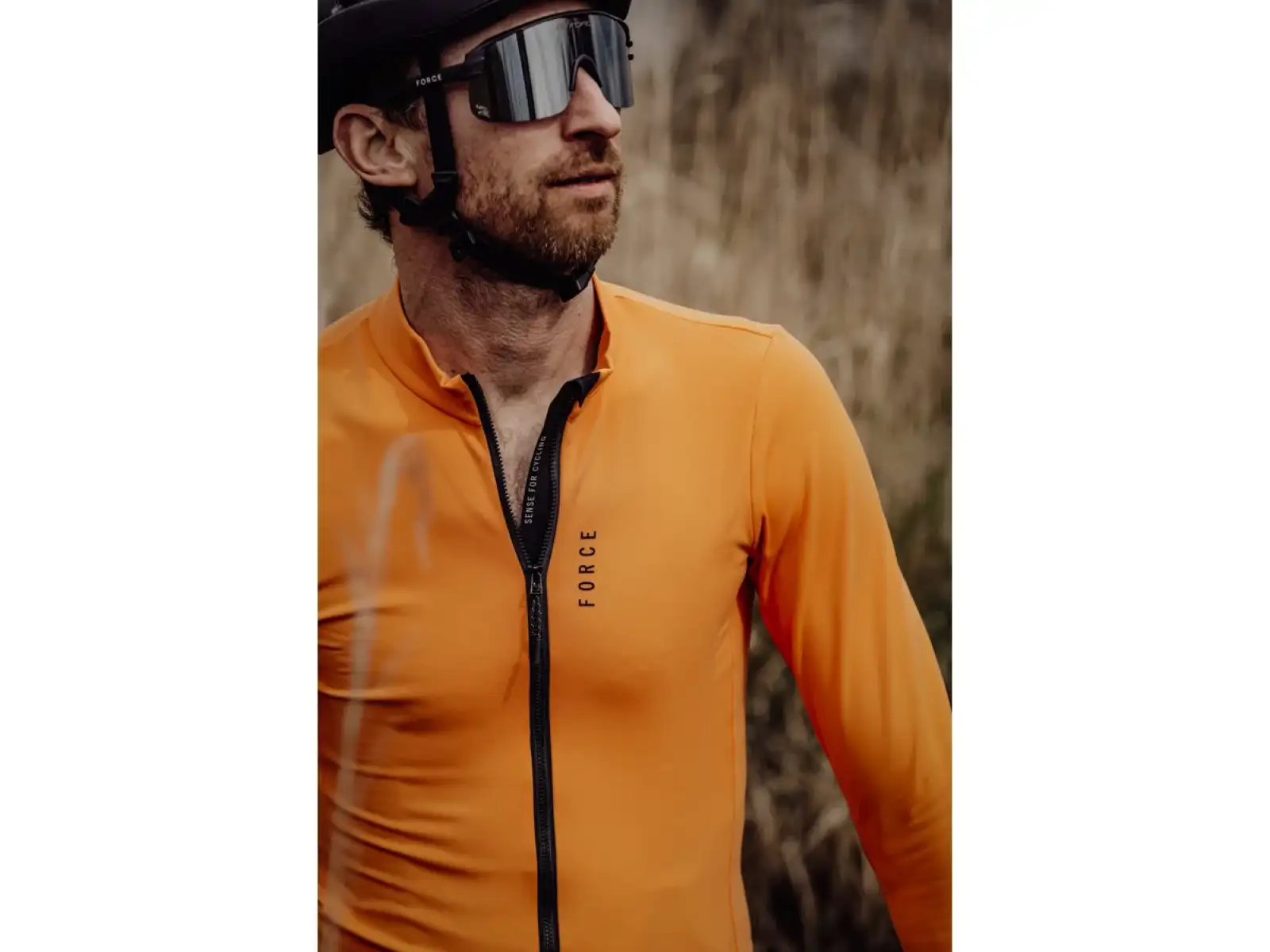 Force Endless Radtrikot Langarm orange