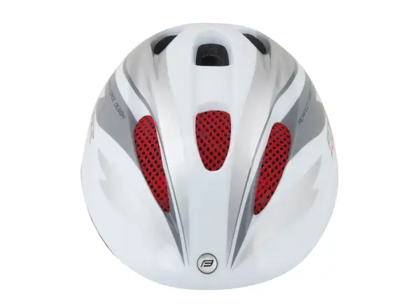 Force Fun Streifen Kinderhelm weiß/rot