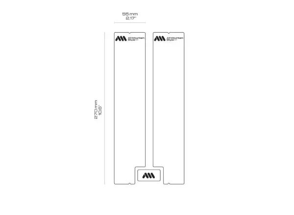 All Mountain Style Gabel-Schutzaufkleber Clear/Silver