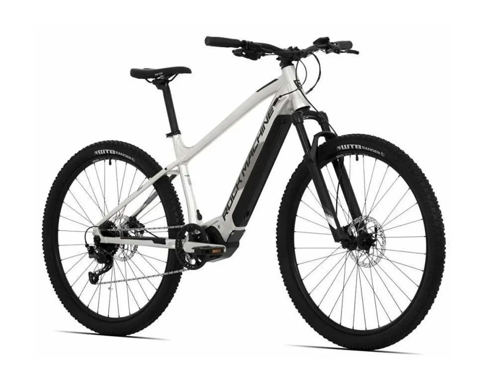 Rock Machine Blizzard INT e30-29 in Glanz Silber/Schwarz, vollgefedertes Elektrofahrrad