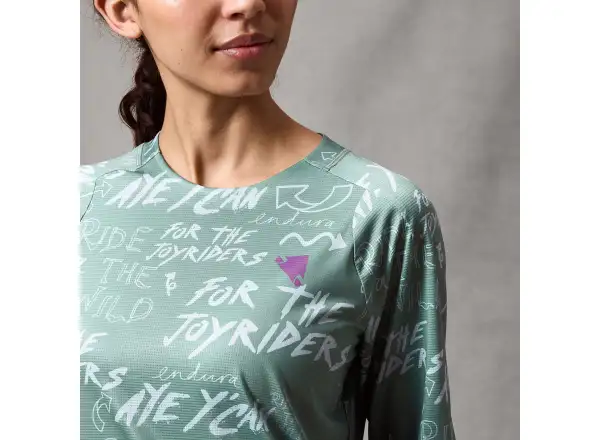 Endura SingleTrack Damen-Trikot Langarm Sage Green