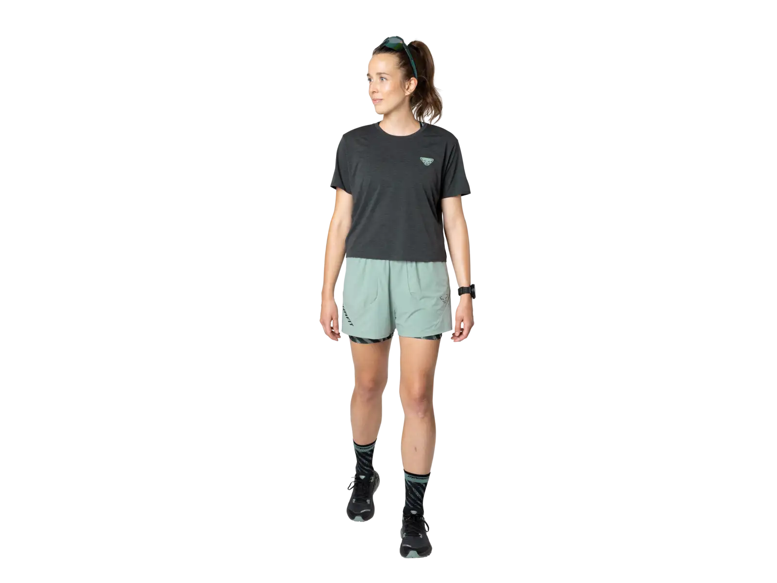 Dynafit Trail Damen-Laufshirt kurzärmelig Black Out